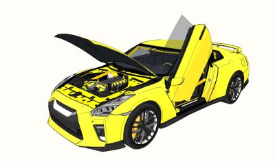 超精细汽车模型 尼桑 GTR 2017